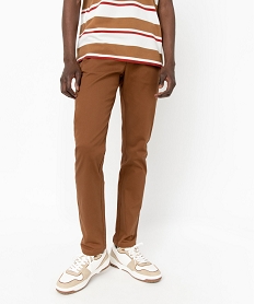 PANTOUFLE BLEU PANTALON BEIGE FONCE:40178100352-Coton////