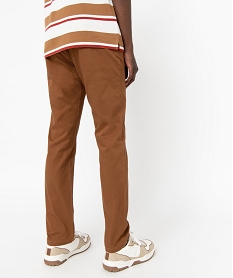 pantalon en coton homme avec ceinture tressee brunE049401_3