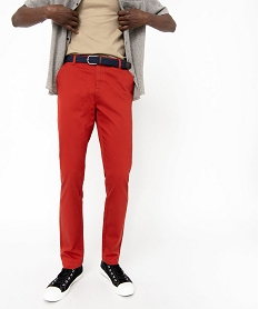 pantalon en coton homme avec ceinture tressee violetE049601_1