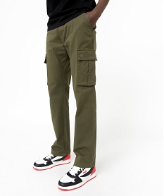 GEMO Pantalon cargo en coton stretch homme Vert