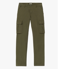 pantalon cargo en coton stretch homme vertE049801_4
