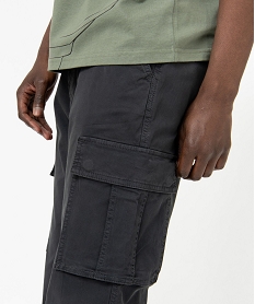 pantalon cargo en coton stretch homme grisE049901_2