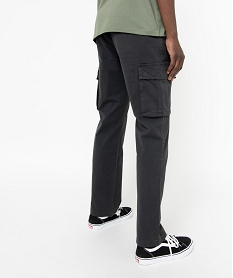 pantalon cargo en coton stretch homme grisE049901_3