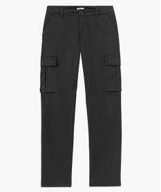 pantalon cargo en coton stretch homme grisE049901_4