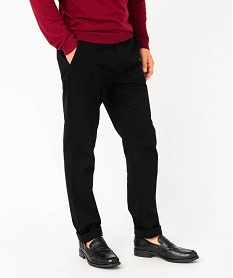 pantalon chino en coton stretch uni homme noirE050001_2