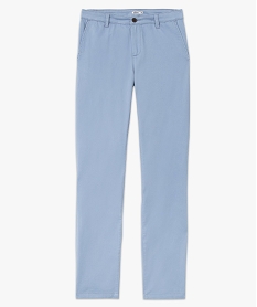 pantalon chino en coton stretch uni homme bleu vif pantalonsE050101_4