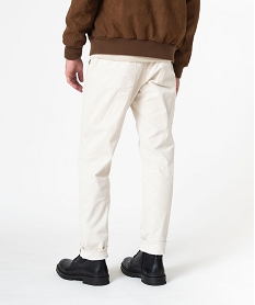 pantalon 5 poches en coton stretch homme beigeE050301_3