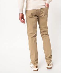 pantalon slim 5 poches en toile extensible homme beigeE050501_3