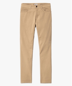 pantalon slim 5 poches en toile extensible homme beigeE050501_4