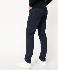 pantalon slim 5 poches en toile extensible homme bleuE050601_3