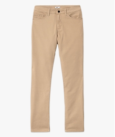 pantalon 5 poches coupe slim en toile extensible homme beigeE050701_4