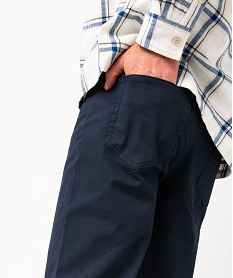 pantalon 5 poches coupe slim en toile extensible homme bleuE050801_2