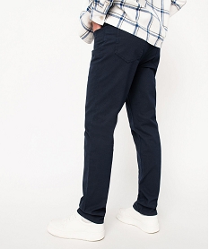 pantalon 5 poches coupe slim en toile extensible homme bleuE050801_3