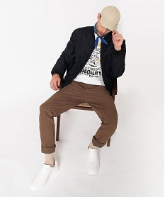 PANTALON NOIR PANTALON MARRON:40178100372-Coton////