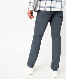 pantalon 5 poches coupe slim en toile extensible homme grisE051001_3