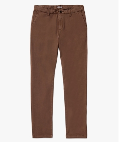 pantalon chino en coton stretch homme brunE051101_4