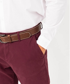 pantalon chino en coton stretch coupe slim homme violetE051201_2