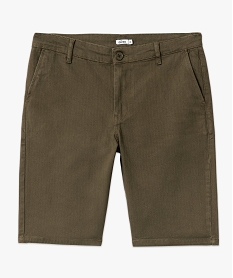 bermuda coupe chino en coton stretch homme vertE052701_4