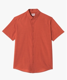 chemise a manches courtes en coton leger homme orangeE054701_4