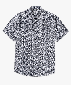 chemise droite a manches courtes imprimee homme imprime chemise manches courtesE054901_4