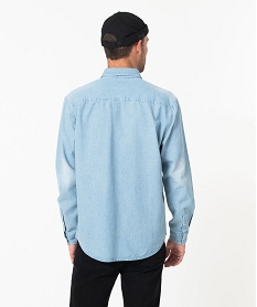chemise en jean coupe droite homme bleuE055001_3
