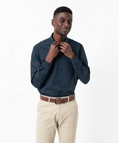 GEMO Chemise manches longues coupe regular à micro-motifs homme Imprimé