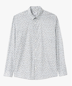 chemise manches longues coupe regular a micro-motifs homme imprime chemise manches longuesE055201_4