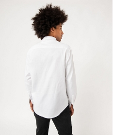 chemise manches longues en coton texture homme blancE055401_3