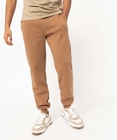 pantalon de jogging homme molletonne brunE055601_2