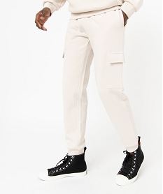 pantalon de jogging coupe cargo homme beige pantalonsE055701_2