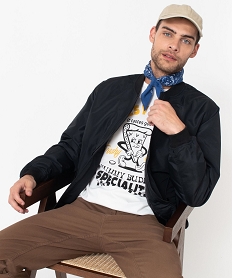 GEMO Blouson zippé style bombers homme Noir