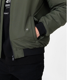 blouson zippe style bomber homme vert manteaux et blousonsE056301_4