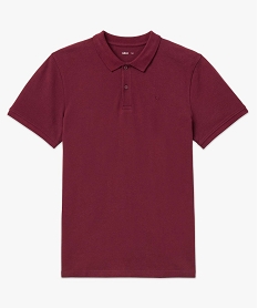 polo a manches courtes en maille piquee homme violet polosE059201_4