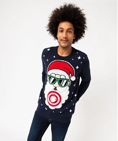 pull special noel 3d avec balles a scratch homme bleu pullsE061701_1