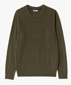 pull en maille fine mouchetee homme vertE062901_4