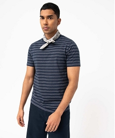 SANS GENRE AOP TEE-SHIRT RAYE MARINE:40179541844-Coton////