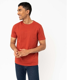 tee-shirt a manches courtes et col rond homme rouge tee-shirtsE064801_2