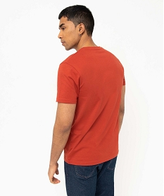 tee-shirt a manches courtes et col rond homme rouge tee-shirtsE064801_3