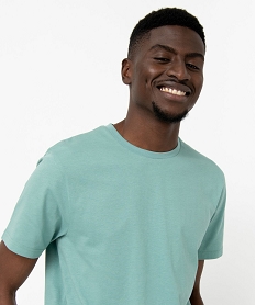 tee-shirt a manches courtes et col rond homme vert tee-shirtsE064901_2