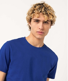 tee-shirt a manches courtes et col rond homme bleu tee-shirtsE065001_2