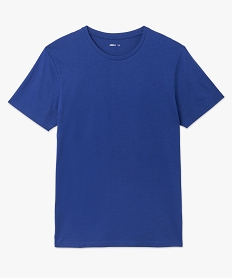 tee-shirt a manches courtes et col rond homme bleu tee-shirtsE065001_4
