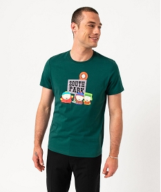 tee-shirt manches courtes imprime homme - south park vert tee-shirtsE065201_1