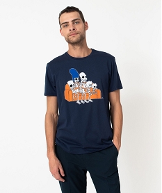 tee-shirt manches courtes imprime fantaisie homme - the simpsons bleu tee-shirtsE065301_1