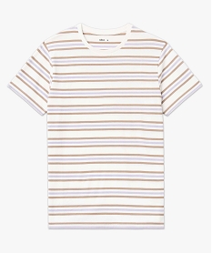 tee-shirt homme raye a manches courtes imprime tee-shirtsE065801_4