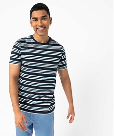 BOOTS NOIR TEE-SHIRT RAYE MARINE:40179541861-Coton////