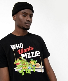 tee-shirt a manches courtes a motif homme - tortues ninja noir tee-shirtsE066001_2