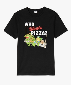 tee-shirt a manches courtes a motif homme - tortues ninja noir tee-shirtsE066001_4