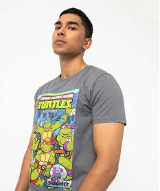 tee-shirt homme a manches courtes imprime - tortues ninja gris tee-shirtsE066101_2