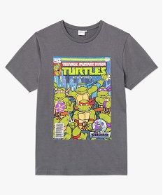tee-shirt homme a manches courtes imprime - tortues ninja gris tee-shirtsE066101_4