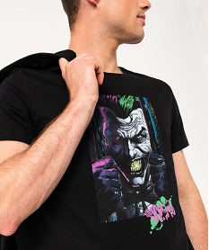 tee-shirt manches courtes imprime le joker homme - batman noir tee-shirtsE066301_2